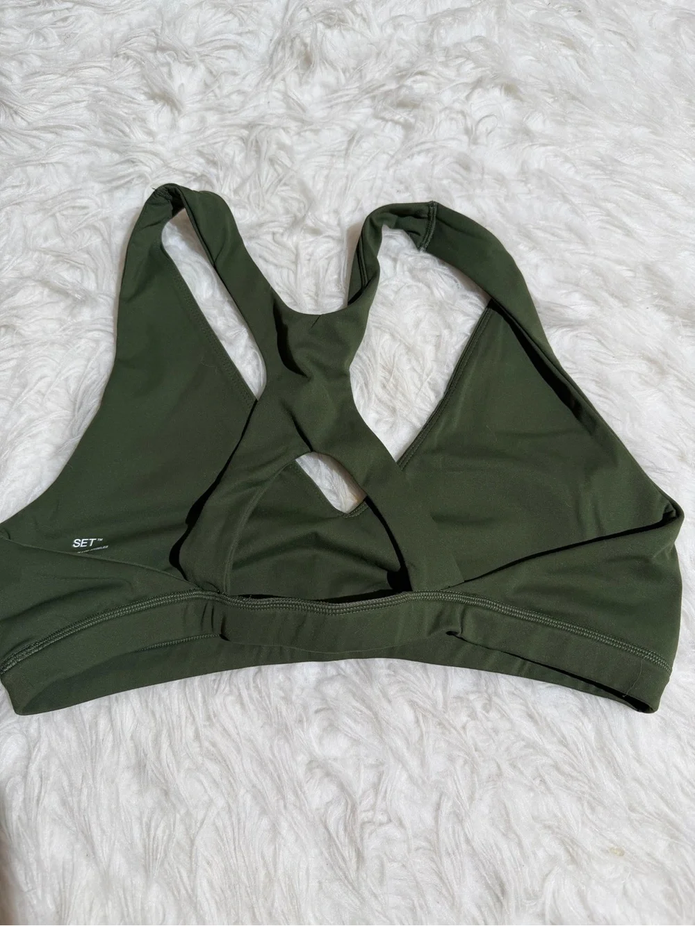 NEW Set Active XL / XXL Matching Set Green Blue Piping Leggings Sports Bra Short